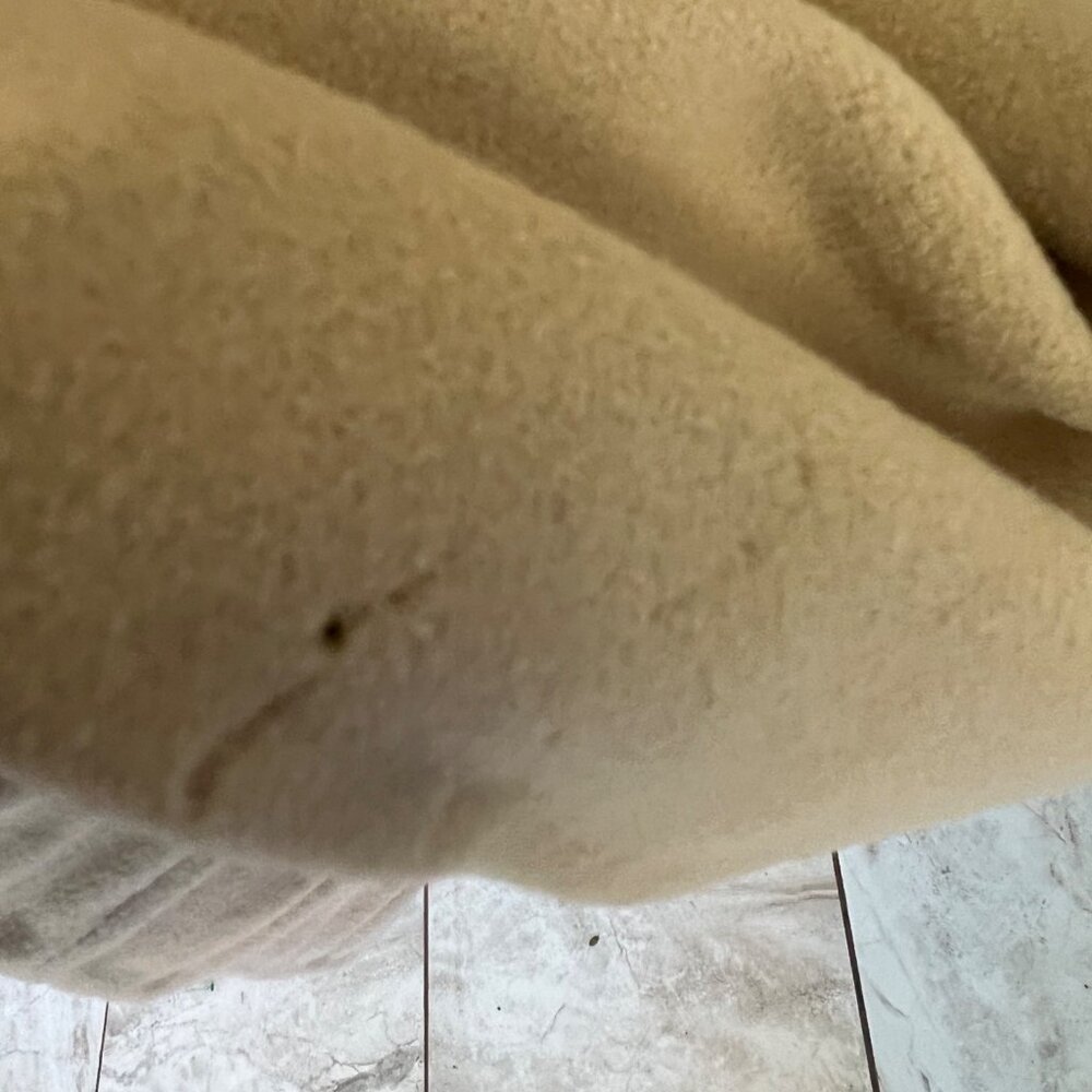 Vintage Hochschild Kohn Camel Fur Collar Swing Coat Overcoat Cape Retro 50s 60s - Picture 6 of 14